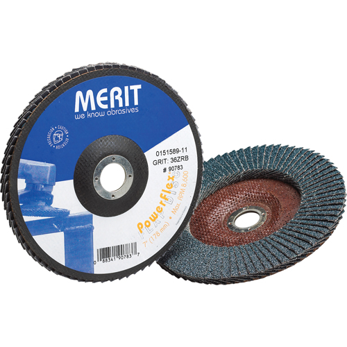Disques &agrave; lamelles - Merit Zirconia, 4-1/2" x 7/8", Type 27, Grain 60, Zirconium Seaboard Timber Mart