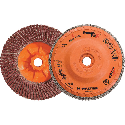 Disque &agrave; lamelles Enduro-Flex, 4-1/2" x 5/8"-11, Type 27, Grain 40, Alumine de zirconium Seaboard Timber Mart