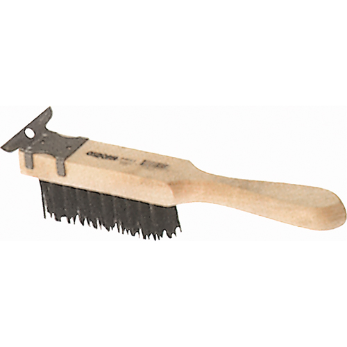 Straight Handle Scratch Brushes With Scraper, Steel, 4 x 11 Wire Rows, 11-3/8" Long Seaboard Timber Mart