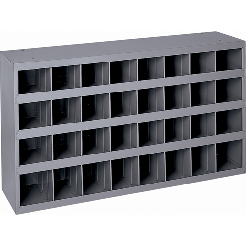 Steel Storage Bin Cabinet, 34-3/4" W x 8-1/2" D x 19-1/4" H, Grey Seaboard Timber Mart