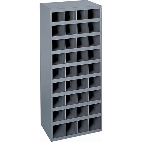 Steel Storage Bin Cabinet, 17-7/8" W x 12" D x 42" H, Grey Seaboard Timber Mart