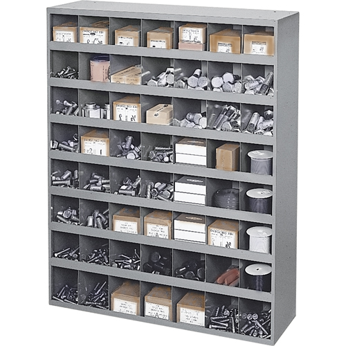 Steel Storage Bin Cabinet, 33-3/4" W x 12" D x 42" H, Grey Seaboard Timber Mart