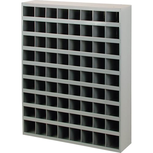 Steel Storage Bin Cabinet, 33-3/4" W x 8-1/2" D x 42" H, Grey Seaboard Timber Mart