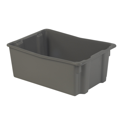 Polylewton Stack-N-Nest&reg; Containers, 10.5" x 26.1" x 18.7", Grey Seaboard Timber Mart