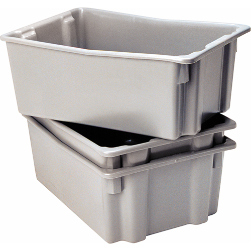 Polylewton Stack-N-Nest&reg; Containers, 10.5" x 26.1" x 18.7", Grey Seaboard Timber Mart