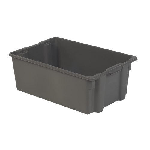 Polylewton Stack-N-Nest&reg; Containers, 10.5" x 28.4" x 18.7", Grey Seaboard Timber Mart