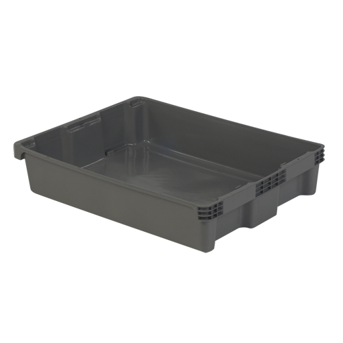 Polylewton Stack-N-Nest&reg; Containers, 6.1" x 29.6" x 22.4", Grey Seaboard Timber Mart