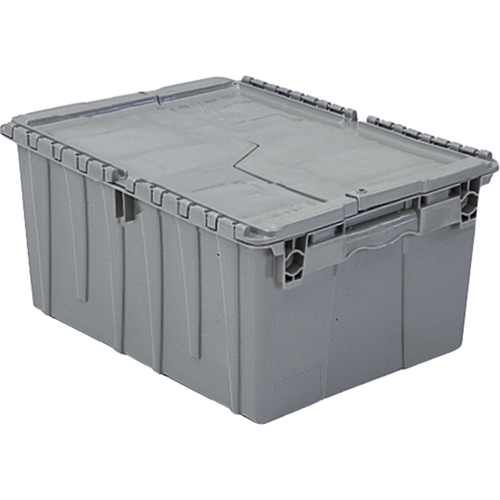 Flipak&reg; Polyethylene Plastic (PE) Distribution Containers, 11.8" x 9.8" x 7.7", Grey Seaboard Timber Mart