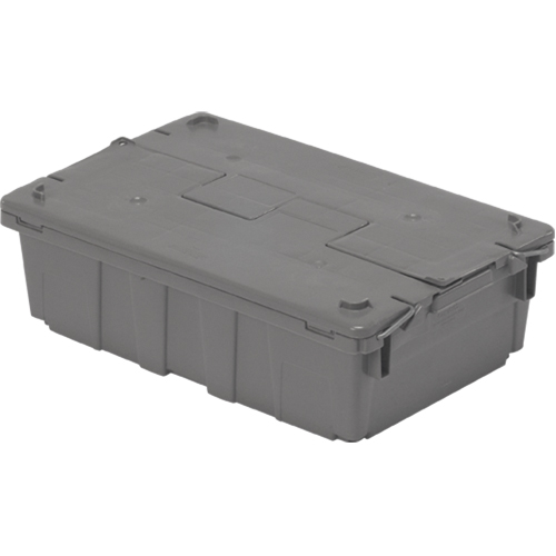 Flipak&reg; Polyethylene Plastic (PE) Distribution Containers, 20.6" x 13.5" x 6.5", Grey Seaboard Timber Mart