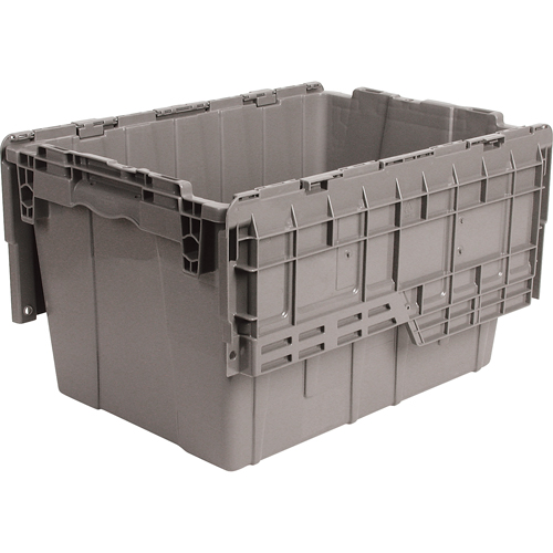 Flipak&reg; Polyethylene Plastic (PE) Distribution Containers, 21.8" x 15.2" x 12.9", Grey Seaboard Timber Mart