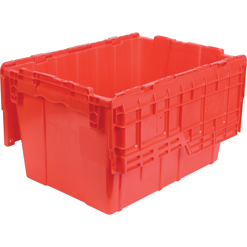 Flipak&reg; Polyethylene Plastic (PE) Distribution Containers, 21.8" x 15.2" x 12.9", Red Seaboard Timber Mart