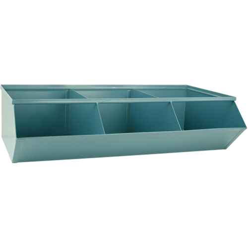 Sectional Bin Units, 100 lbs. Cap., 37" W x 20-1/2" D x 9-1/2" H, Blue Seaboard Timber Mart
