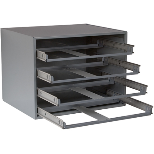 Compartment Box Cabinets, Steel, 4 Slots, 20" W x 15-3/4" D x 15" H, Grey Seaboard Timber Mart