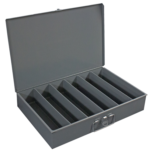 Compartment Steel Scoop Boxes , 18.34" W x 12.16" D x 3.16" H, 6 Vertical Compartments Seaboard Timber Mart
