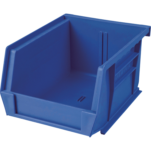 Plastic Bin, 8-1/4" W x 9" H x 18" D, Blue Seaboard Timber Mart