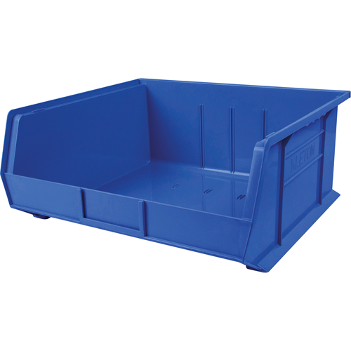 Plastic Bin, 16-1/2" W x 11" H x 18" D, Blue Seaboard Timber Mart