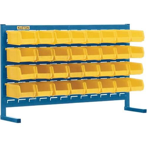 Louvered Rack with Bins, 32 Bins, 36" W x 8-1/4" D x 22" H Seaboard Timber Mart