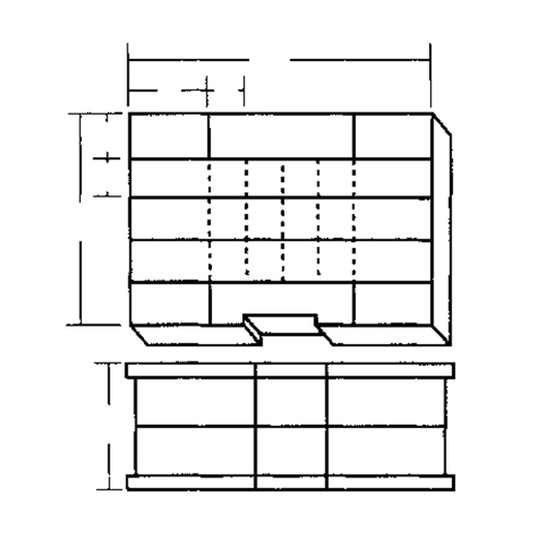 Compartment Case, Plastic, 48 Slots, 15-1/2" W x 11-3/4" D x 5" H, Grey Seaboard Timber Mart