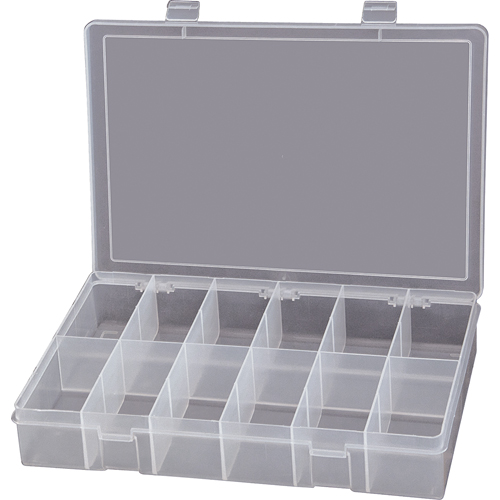 Compact Polypropylene Compartment Cases, 13-1/8" W x 9" D x 2-5/16" H, 12 Compartments Seaboard Timber Mart