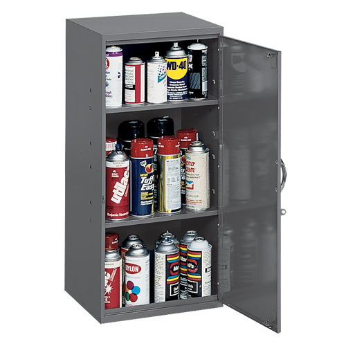 Utility Cabinet, Steel, 2 Shelves, 30" H x 13-3/4" W x 12-3/4" D, Grey Seaboard Timber Mart