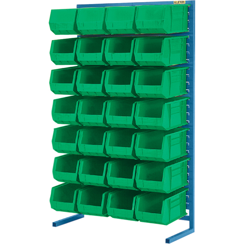 Single-Sided Stationary Bin Rack, 36" W x 12" D x 61" H, 28 Bins Seaboard Timber Mart