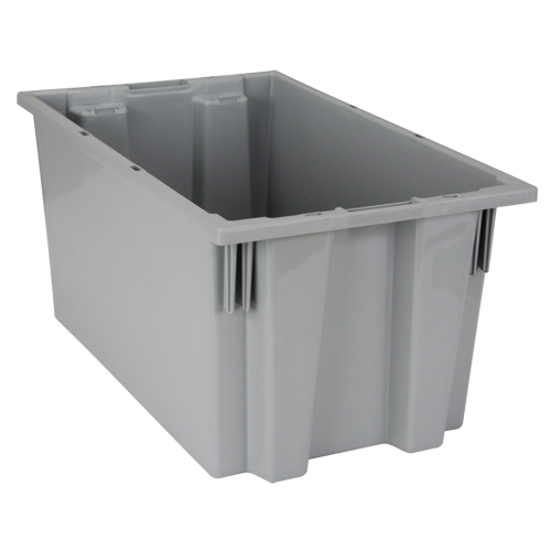 Stack & Nest Totes, 9" x 18" x 11", Grey Seaboard Timber Mart