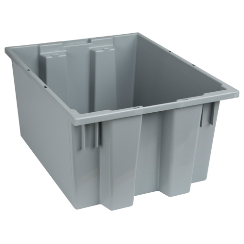 Stack & Nest Totes, 10" x 19.5" x 15.5", Grey Seaboard Timber Mart