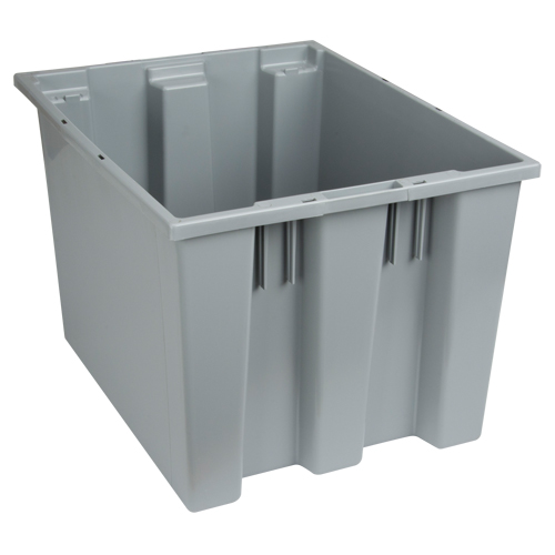 Stack & Nest Totes, 13" x 19.5" x 15.5", Grey Seaboard Timber Mart