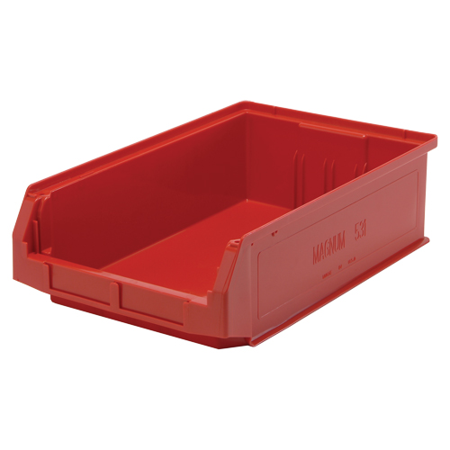 Giant Stacking Containers, 12.375" W x 19.75" D x 5.875" H, Red Seaboard Timber Mart