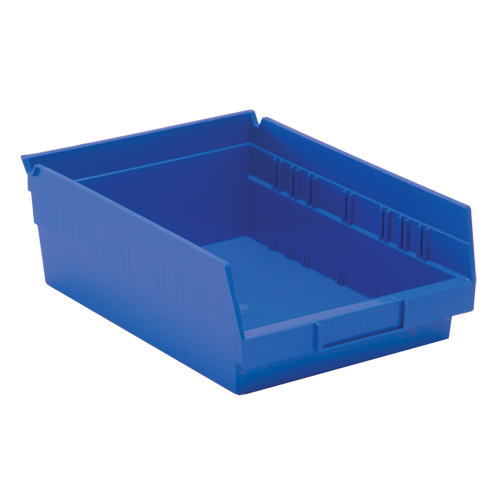 Bacs de rangement pour tablettes, 8-3/8" la x 4" H x 11-5/8" p, Bleu, Capacit&eacute; 30 lb Seaboard Timber Mart