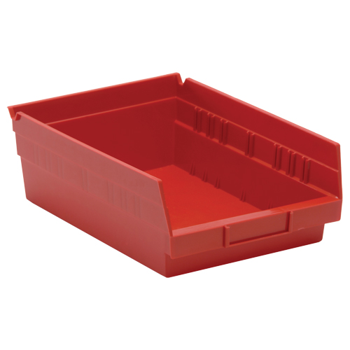 Bacs de rangement pour tablettes, 8-3/8" la x 4" H x 11-5/8" p, Rouge, Capacit&eacute; 30 lb Seaboard Timber Mart
