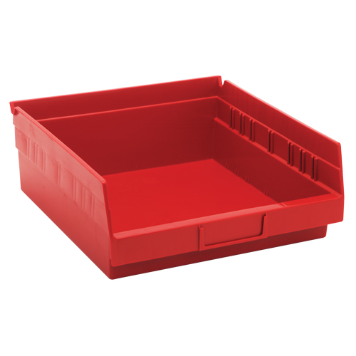 Bacs de rangement pour tablettes, 11-1/8" la x 4" H x 11-5/8" p, Rouge, Capacit&eacute; 30 lb Seaboard Timber Mart