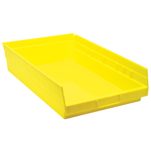 Bacs de rangement pour tablettes, 11-1/8" la x 4" H x 17-7/8" p, Jaune, Capacit&eacute; 40 lb Seaboard Timber Mart