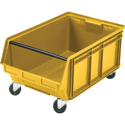 Mobile Giant Stacking Bin, 11-7/8" H x 18-3/8" W x 29" D, 150 lbs. Capacity, Yellow Seaboard Timber Mart