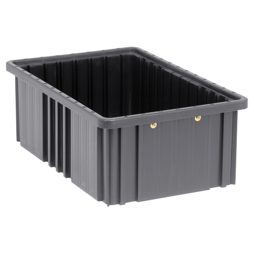 Bacs divisibles conducteurs, Polypropyl&egrave;ne, 10-7/8" la x 16-1/2" p x 6" h, Noir Seaboard Timber Mart