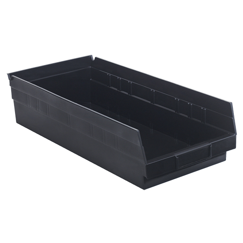Bac pour &eacute;tag&egrave;re &eacute;conomique, 8-3/8" la, 4" h x 17-7/8" p, Noir Seaboard Timber Mart