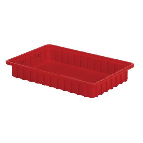 Contenants Divider Box, Poly&eacute;thyl&egrave;ne, 16,5" la x 10,9" p x 2,5" h, Rouge Seaboard Timber Mart