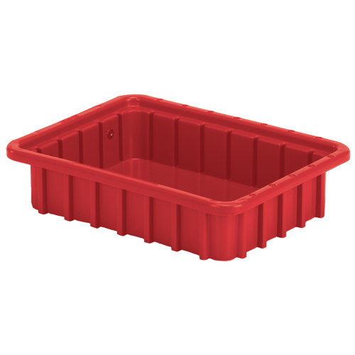 Contenants Divider Box, Poly&eacute;thyl&egrave;ne, 22,4" la x 17,4" p x 5" h, Rouge Seaboard Timber Mart