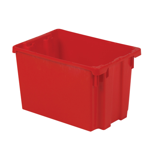 Polylewton Stack-N-Nest&reg; Containers, 12.1" x 19.4" x 12.9", Red Seaboard Timber Mart