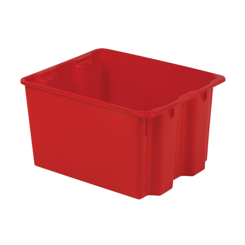 Polylewton Stack-N-Nest&reg; Containers, 12" x 21" x 17", Red Seaboard Timber Mart
