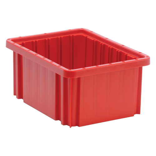 Divider Box&reg; Containers, Plastic, 10.9" W x 8.3" D x 5" H, Red Seaboard Timber Mart