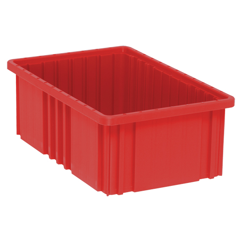 Contenants Divider Box, Plastique, 16,5" la x 10,9" p x 6" h, Rouge Seaboard Timber Mart