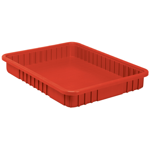 Contenants Divider Box, Plastique, 22,5" la x 17,5" p x 3" h, Rouge Seaboard Timber Mart