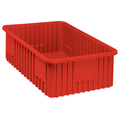 Divider Box&reg; Containers, Plastic, 22.5" W x 17.5" D x 8" H, Red Seaboard Timber Mart
