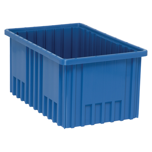 Divider Box&reg; Containers, Plastic, 16.5" W x 10.9" D x 8" H, Blue Seaboard Timber Mart
