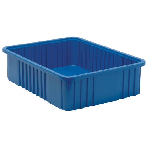 Contenants Divider Box, Plastique, 22,5" la x 17,5" p x 6" h, Bleu Seaboard Timber Mart