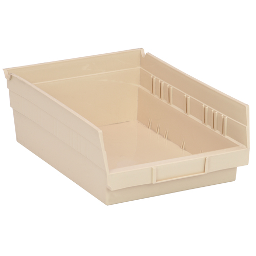 Bac pour &eacute;tag&egrave;re &eacute;conomique, 8-3/8" la, 4" h x 11-5/8" p, Ivoire Seaboard Timber Mart