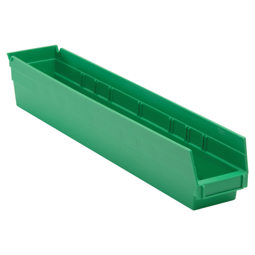 Bac pour &eacute;tag&egrave;re &eacute;conomique, 4-1/8" la, 4" h x 23-5/8" p, Vert Seaboard Timber Mart
