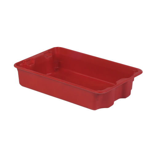Stack-N-Nest&reg; Plexton Containers, 14.8" W x 24.3" D x 5.1" H, Red Seaboard Timber Mart