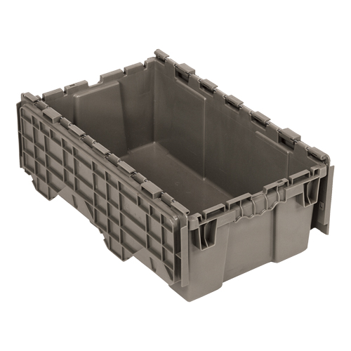 Attached-Top Distribution Container, 11-9/16" x 19-5/8' x 7-1/2", Grey Seaboard Timber Mart